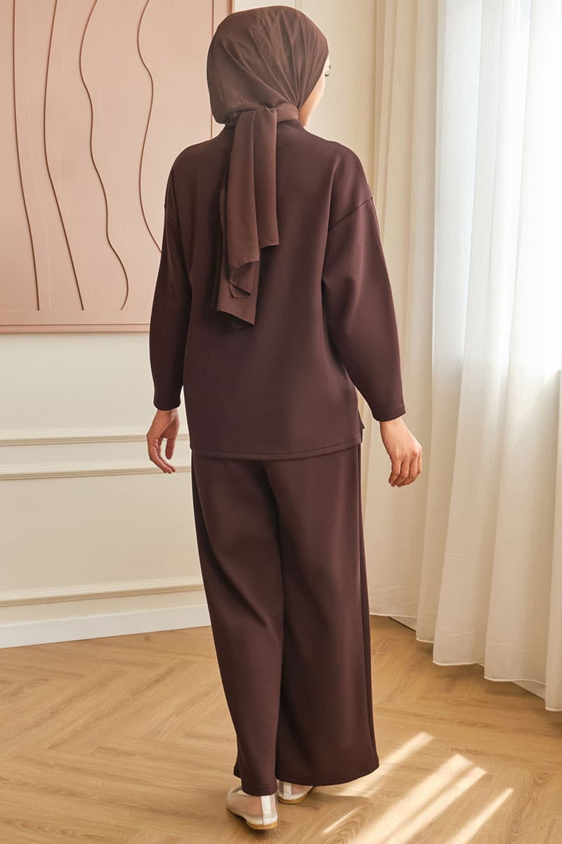 Canyon Wide Legged Pants - Dark Chestnut - Image 4