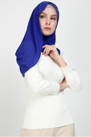 Aida Chiffon Tudung Headscarf - Cobalt Blue