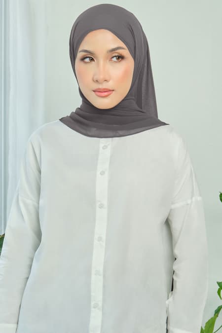 Aida Chiffon Tudung Headscarf - Grey