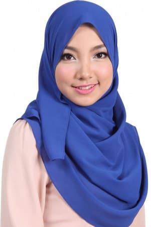 Aida Chiffon Tudung Headscarf - Royal Blue