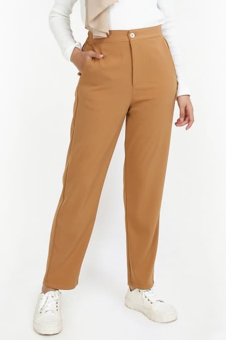 Ariahynna Tapered Pants - Taffy Brown