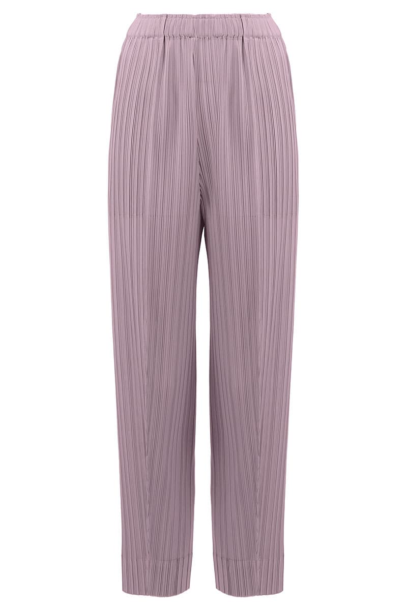 Lijana Pleated Elastic Waist Pants - Deep Lavender - Image 2