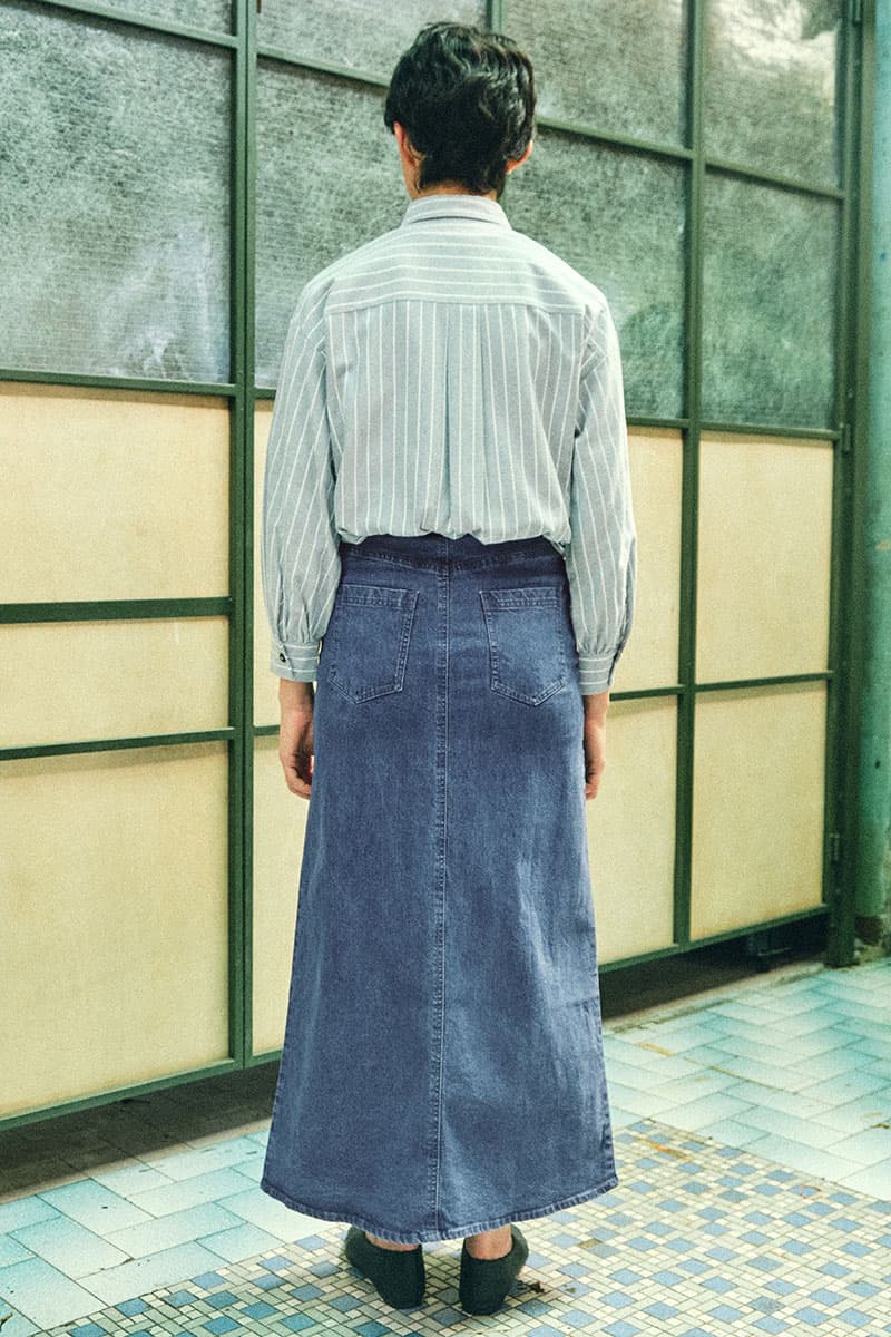 COTTON Reyyan A-line Denim Skirt 2.0 - Medium Wash - Image 4