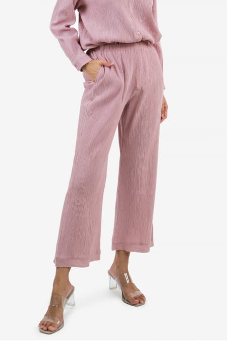 Shanida Straight Cut Pants - Sakura Pink