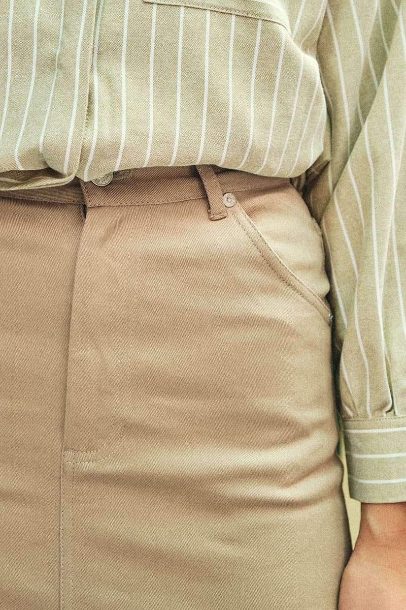 COTTON Reyyan A-line Denim Skirt 2.0 - Beige - Image 5