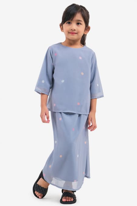 KIDS Salma Set - Blue Polka