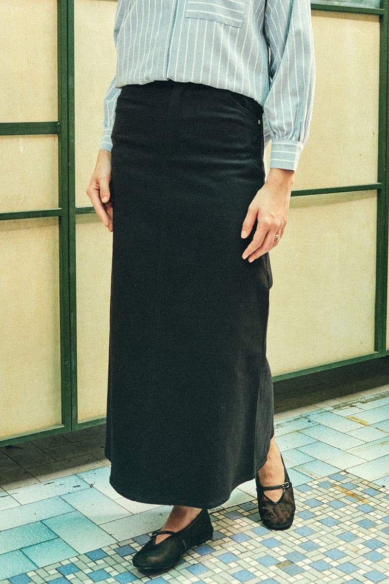 COTTON Reyyan A-line Denim Skirt 2.0 - Black - Image 1