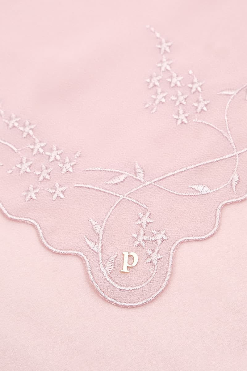 Fauziah Rectangle Chiffon Headscarf - Primrose Pink - Image 3