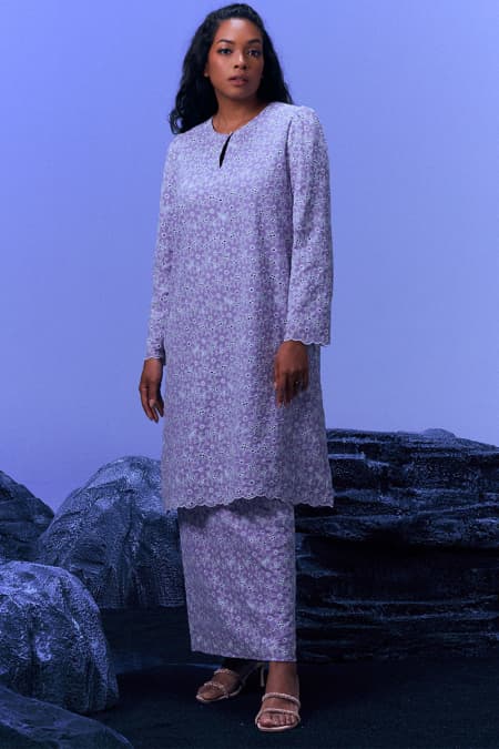 Intan Blouse & Skirt - Dusty Lavender