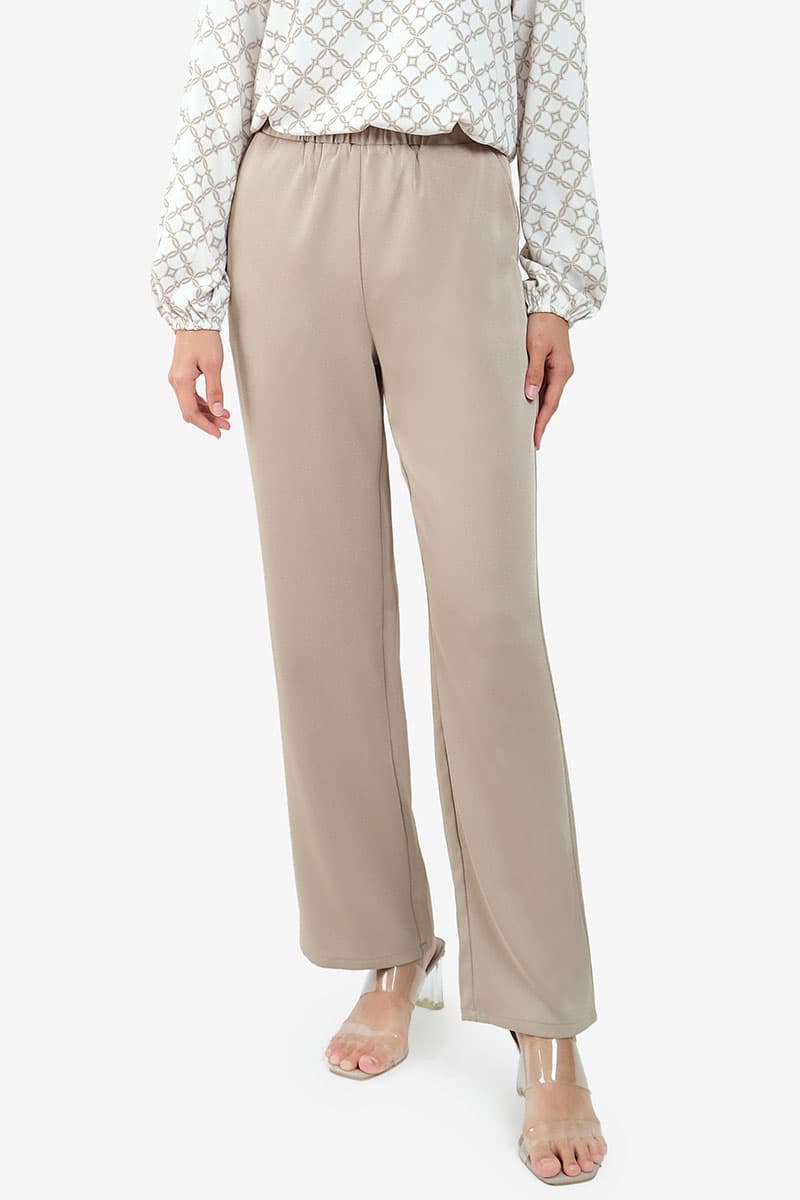 Daniyah Straight Cut Pants - Silver Sage - Image 1