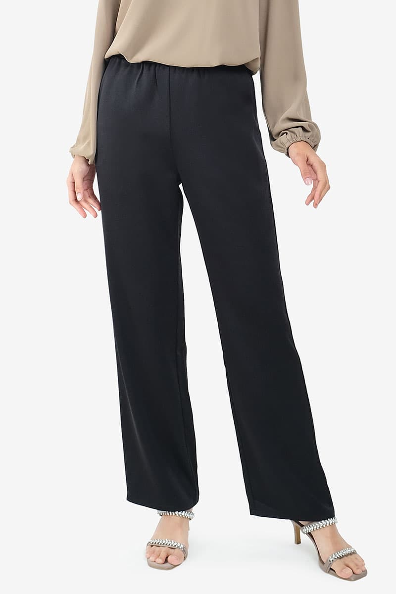 Daniyah Straight Cut Pants - Black - Image 1