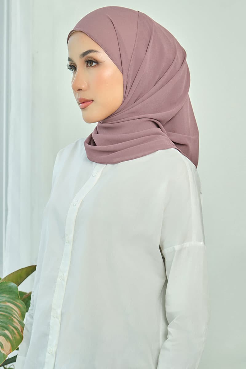 Aida Chiffon Tudung Headscarf - Wild Rose - Image 2