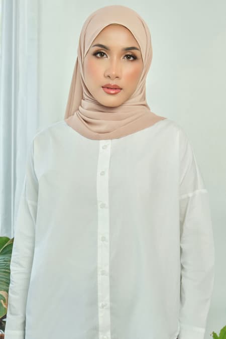 Aida Chiffon Tudung Headscarf - Beige