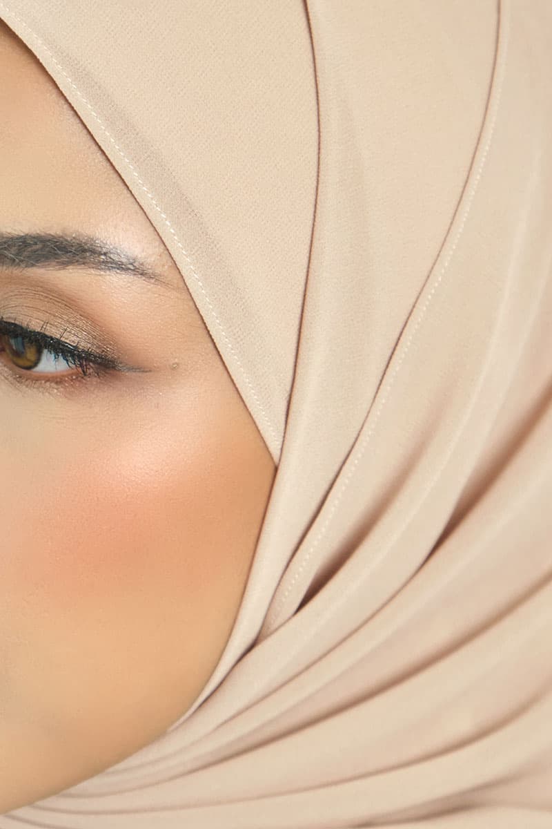 Aida Chiffon Tudung Headscarf - Beige - Image 3