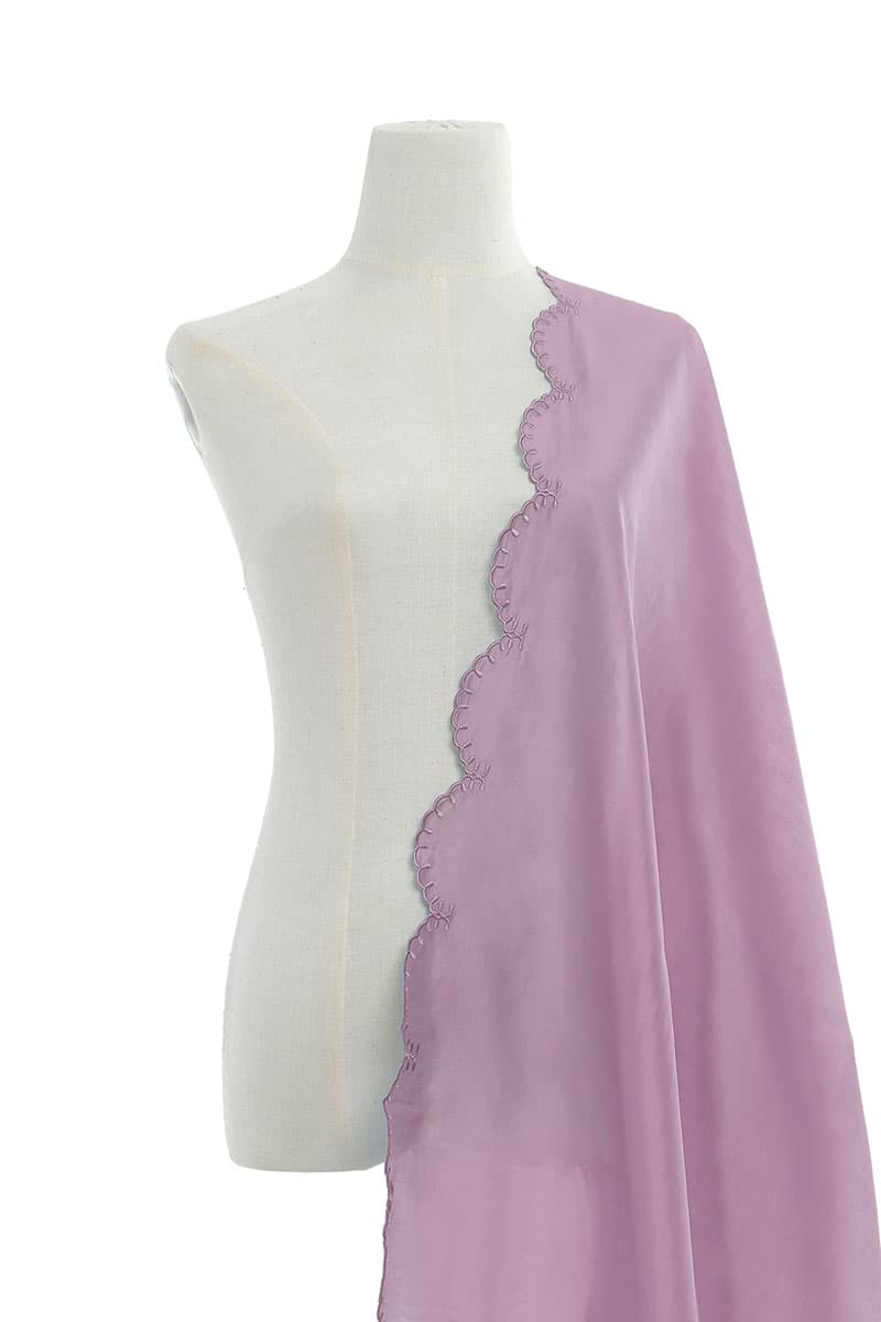 Suci Scallop Selendang - Lilac Ash - Image 1