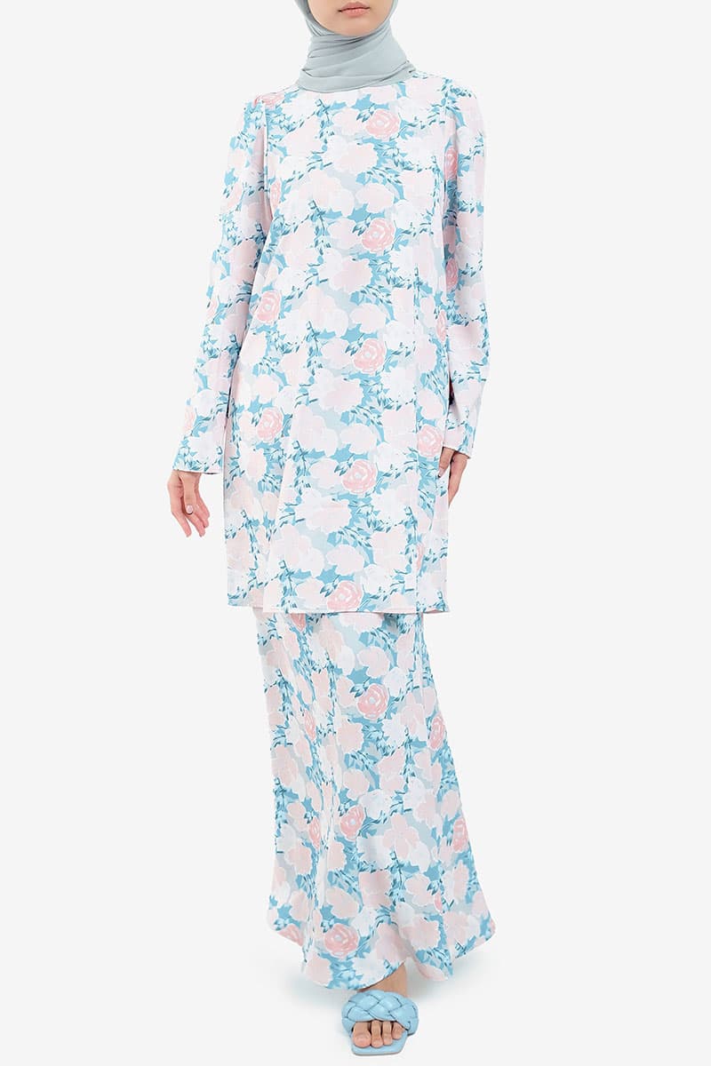 Zulla Mermaid Skirt - Mint/Pink Peony - Image 3