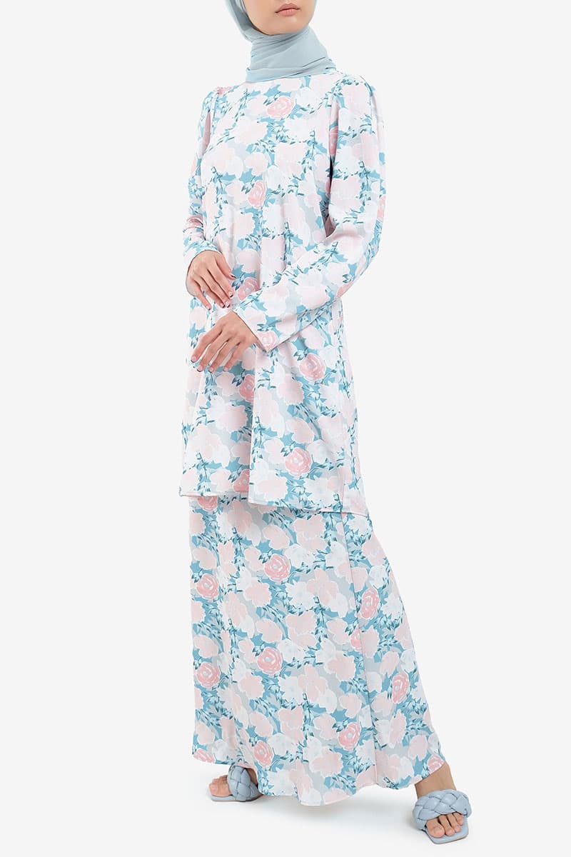 Zulla Mermaid Skirt - Mint/Pink Peony - Image 4