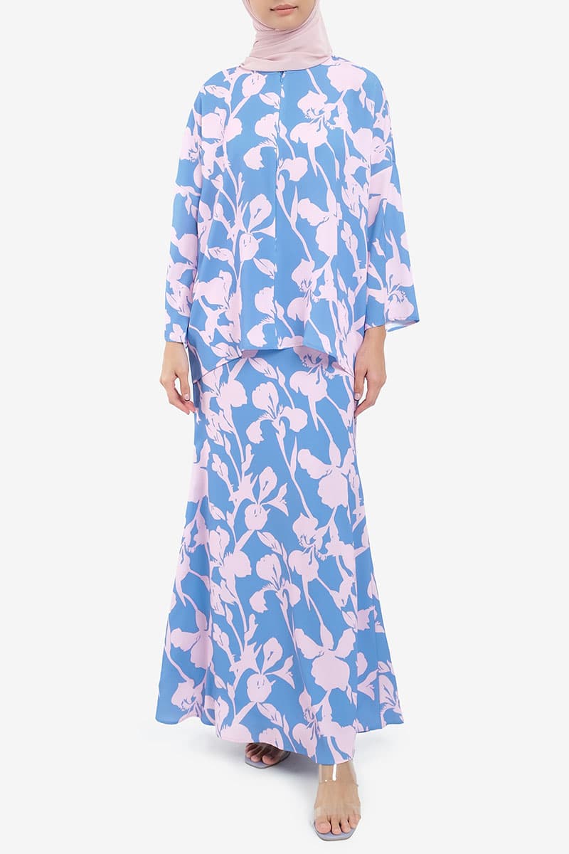 Zulla Mermaid Skirt - Blue/Pink Floral - Image 3