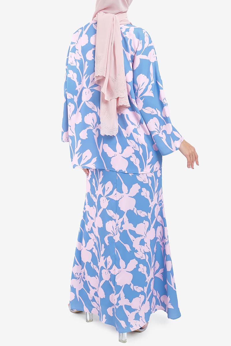 Zulla Mermaid Skirt - Blue/Pink Floral - Image 5