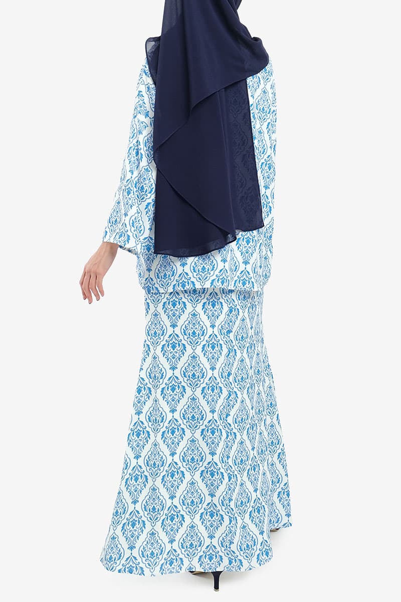 Zulla Mermaid Skirt - Cream/Blue Damask - Image 5
