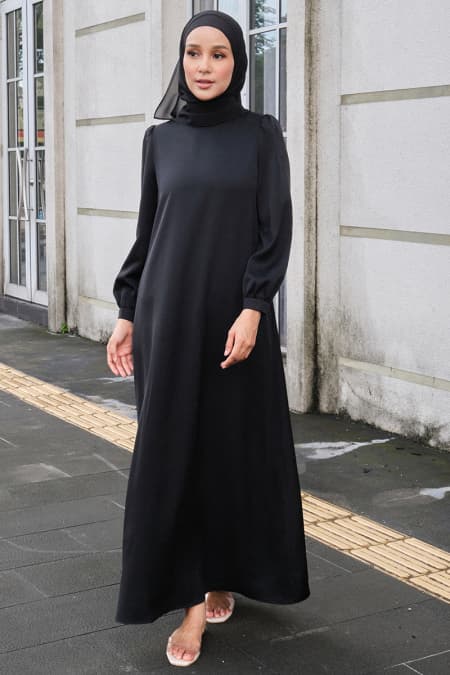 Shula Flared Dress - Black