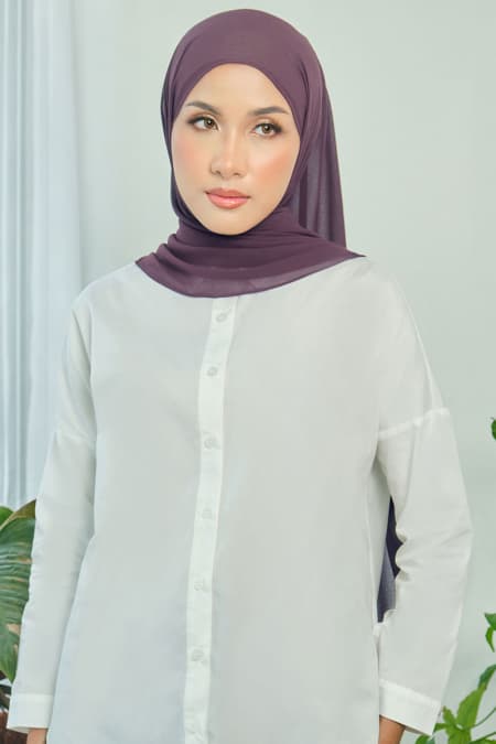 Aida Chiffon Tudung Headscarf - Elderberry