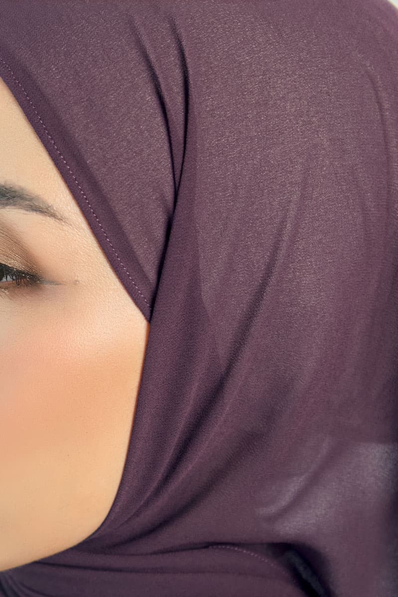 Aida Chiffon Tudung Headscarf - Elderberry - Image 3