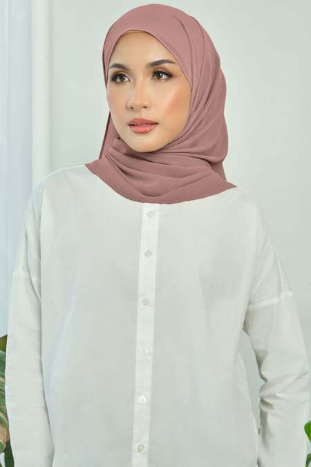 Aida Chiffon Tudung Headscarf - Clay