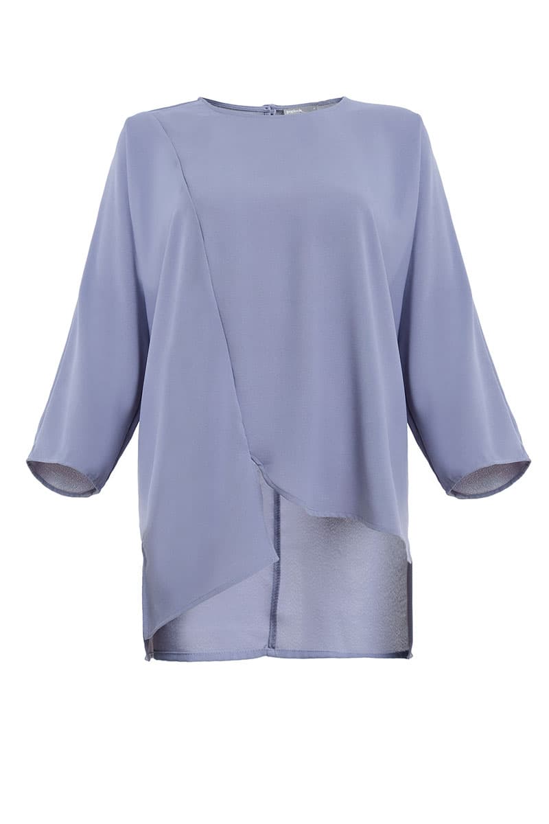 Raye Flared Blouse - Stone Wash - Image 2