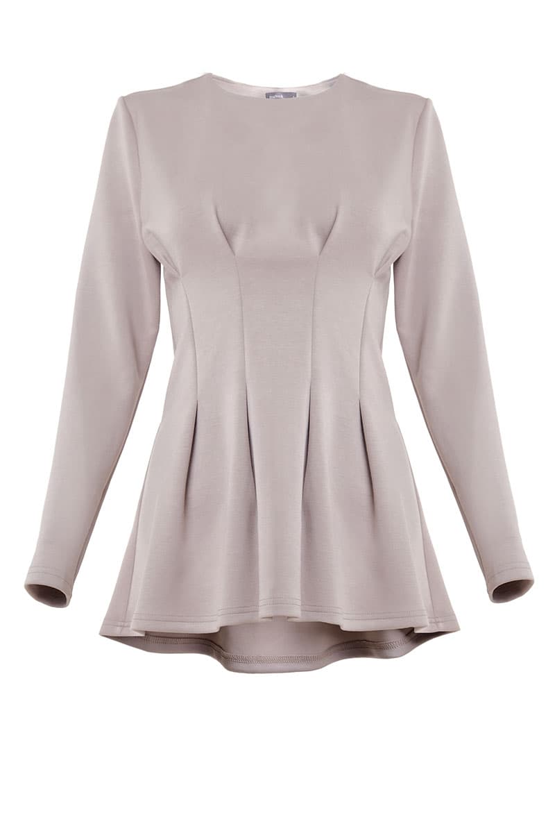 Denver Gathered Waist Blouse - Pale Oak - Image 2