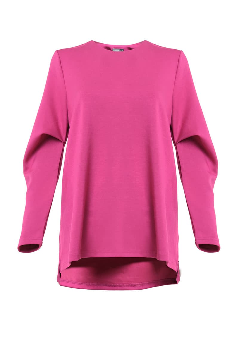 Melon Round Neck Blouse - Fuchsia - Image 2