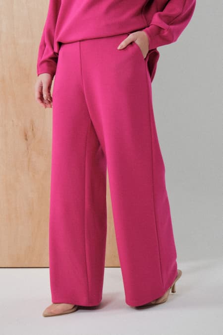 Canyon Wide Legged Pants - Fuchsia