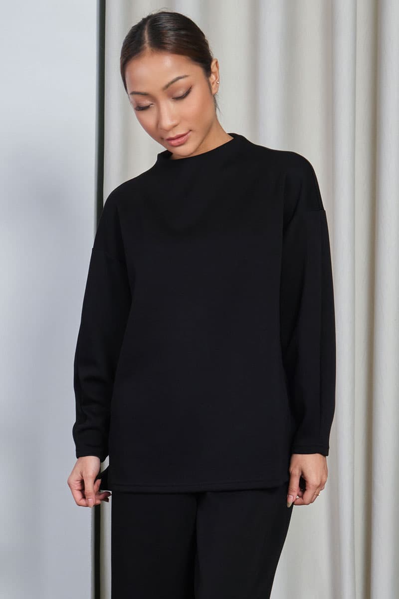 Denali High Neck Blouse 2.0 - Black - Image 1