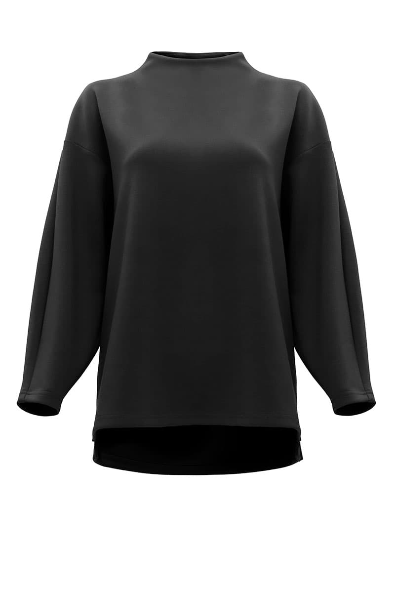Denali High Neck Blouse 2.0 - Black - Image 2