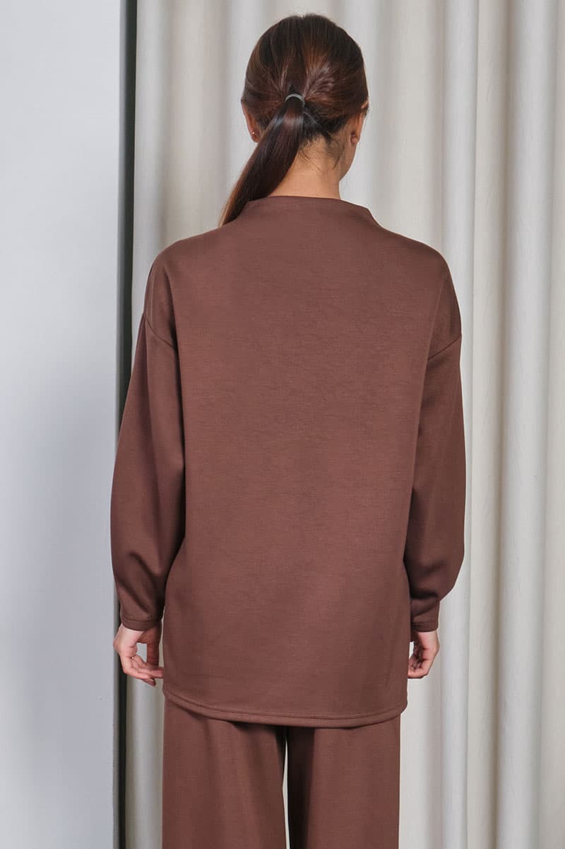 Denali High Neck Blouse 2.0 - Pinecone - Image 4