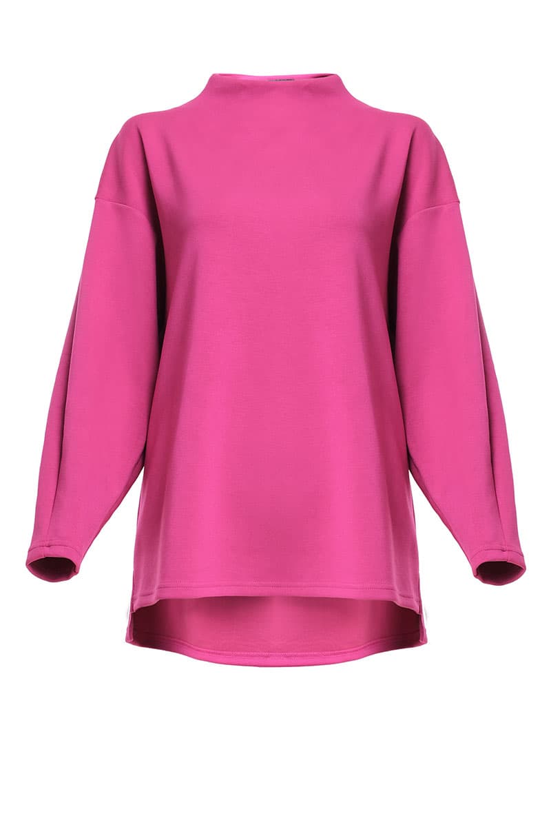 Denali High Neck Blouse 2.0 - Fuchsia - Image 2