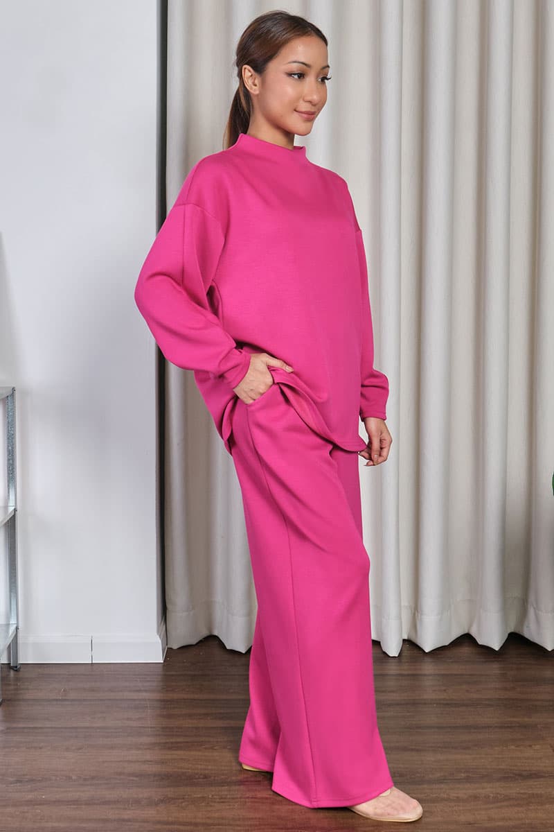 Denali High Neck Blouse 2.0 - Fuchsia - Image 3