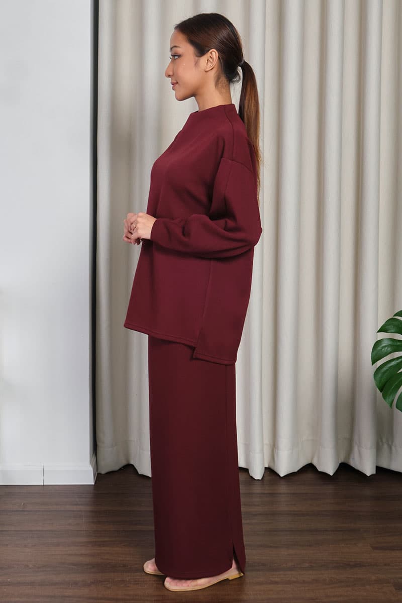 Atalya Pencil Skirt 2.0 - Deep Wine - Image 3
