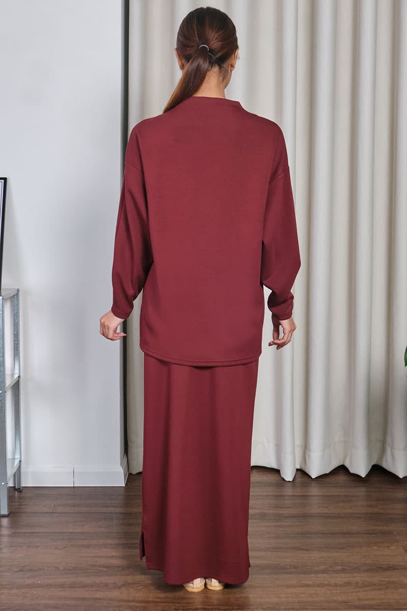 Atalya Pencil Skirt 2.0 - Deep Wine - Image 4