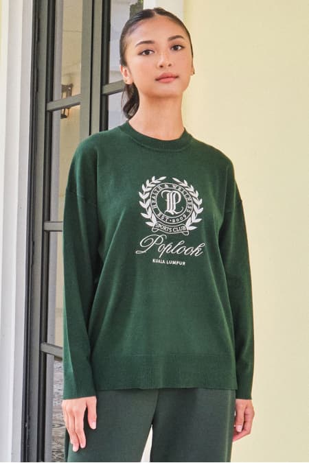 League Drop Shoulder Sweatshirt - Forest Green