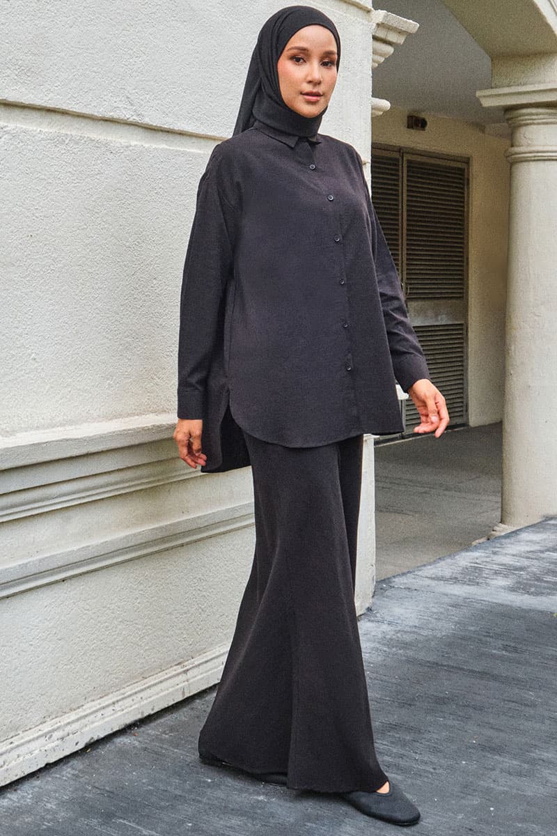 Conrad Front Button Shirt - Black - Image 3