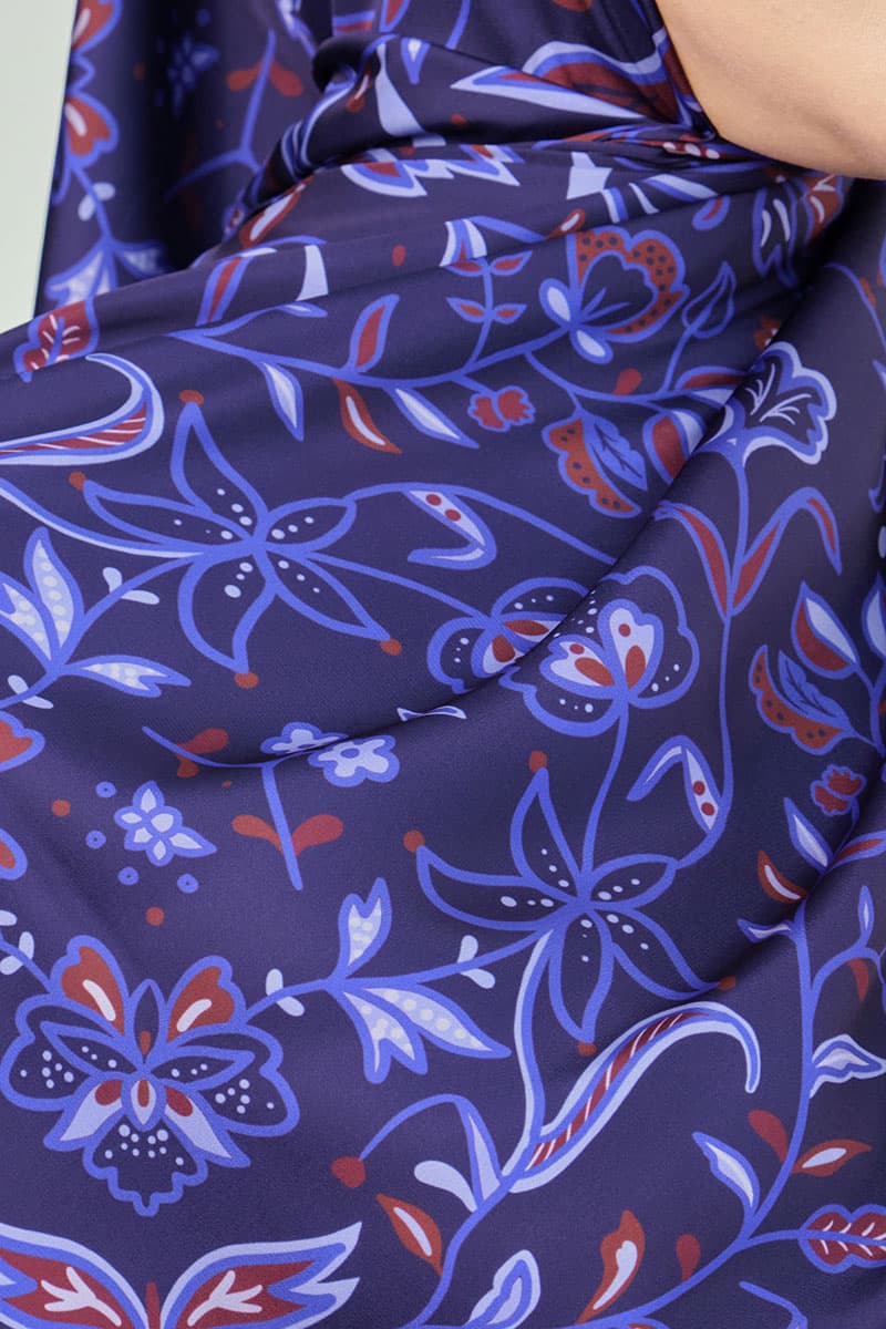 Aurelia Satin Rectangle Headscarf - Eclipse - Image 3