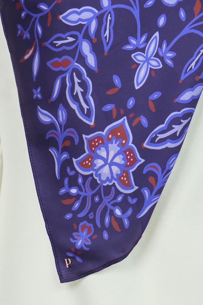 Azalea Satin Square Headscarf - Eclipse - Image 3