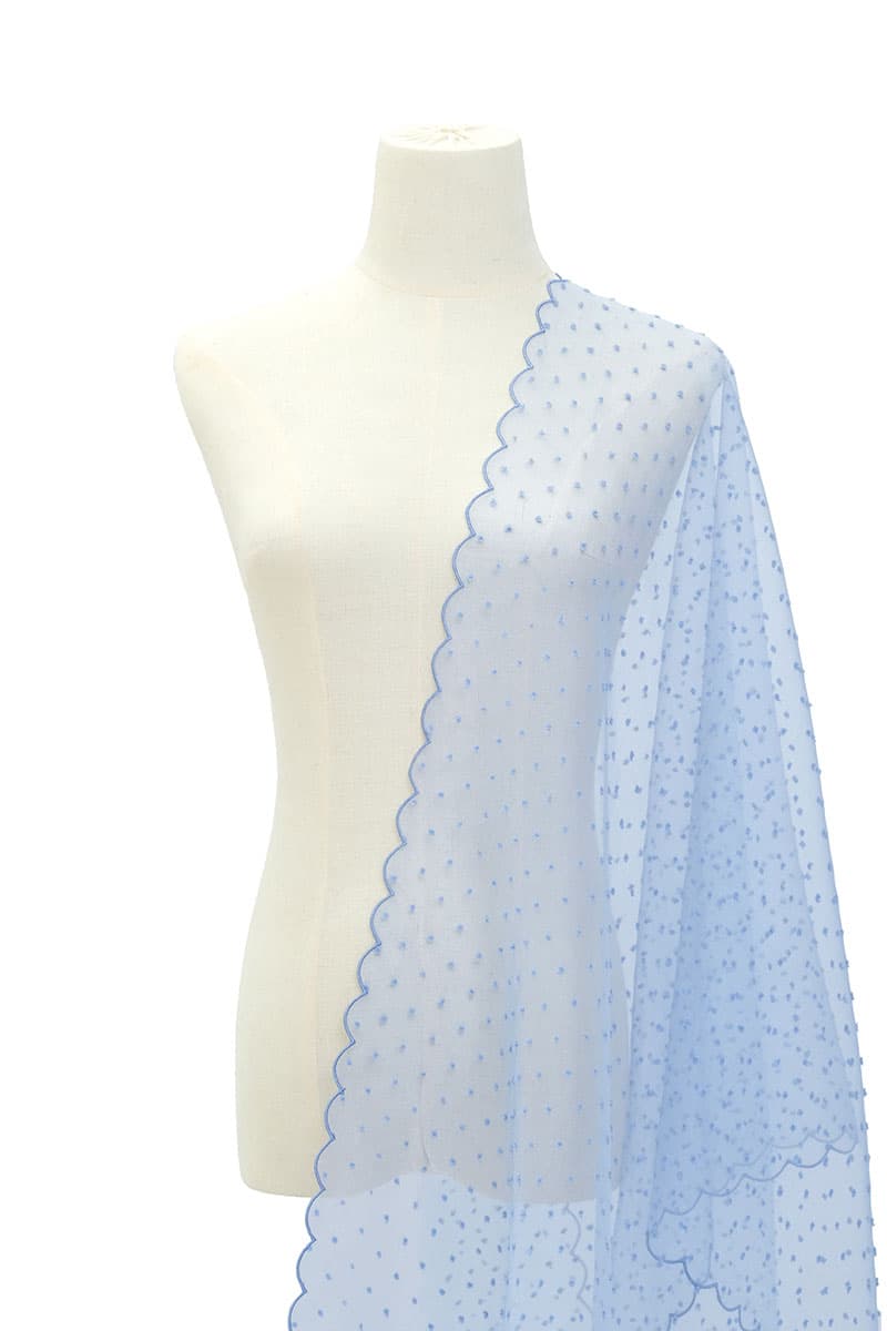 Anindya Scallop Selendang - Lake Blue - Image 1