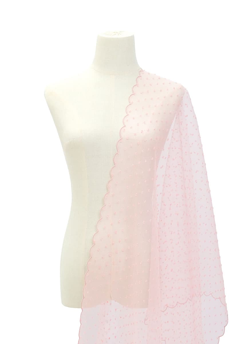 Anindya Scallop Selendang - Blush - Image 1