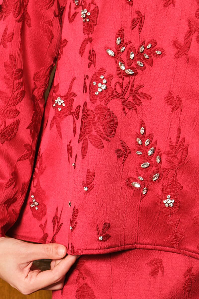 Jelita Blouse & Skirt - Deep Red - Image 6