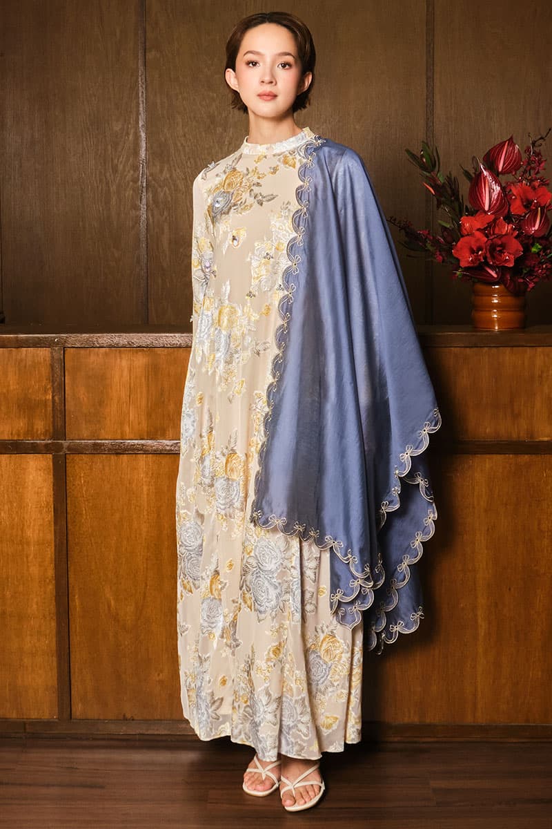 Darmita Dress - Beige/Yellow Floral - Image 1