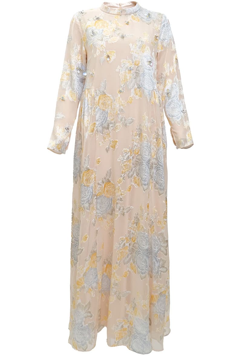 Darmita Dress - Beige/Yellow Floral - Image 2