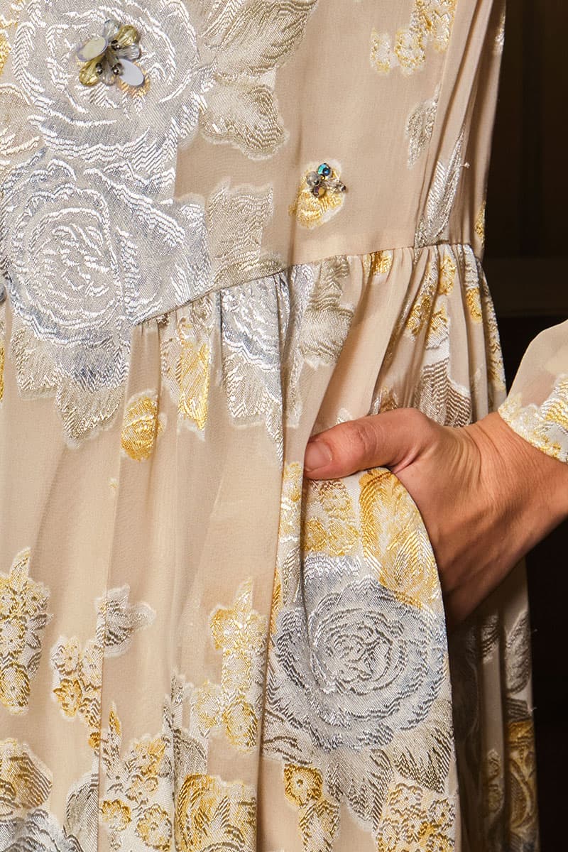 Darmita Dress - Beige/Yellow Floral - Image 5