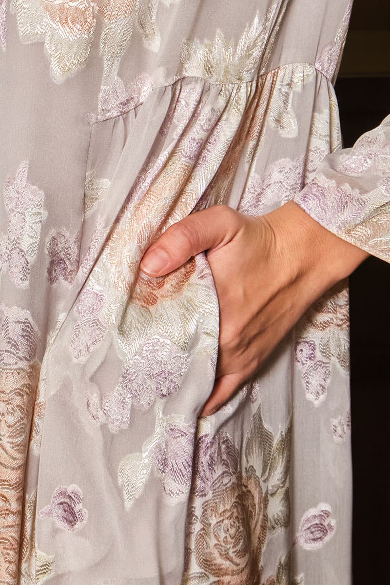 Darmita Dress - Grey/Purple Floral - Image 6